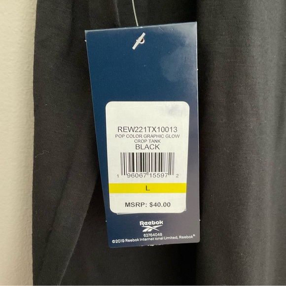 Reebok, size L, graphic crop tank, NWT - Picture 5 of 5